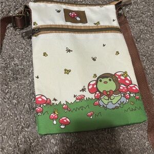 Cute Frog and Mushroom Crossbody Bag